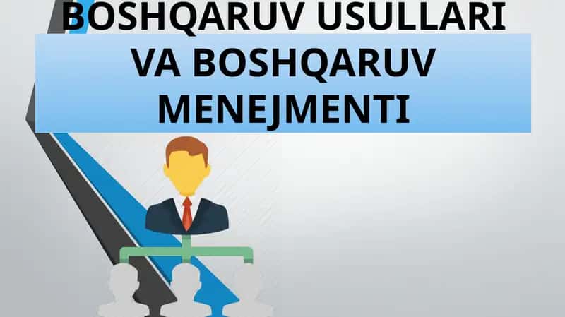 BOSHQARUV USULLARI VA BOSHQARUV MENEJMENTI
