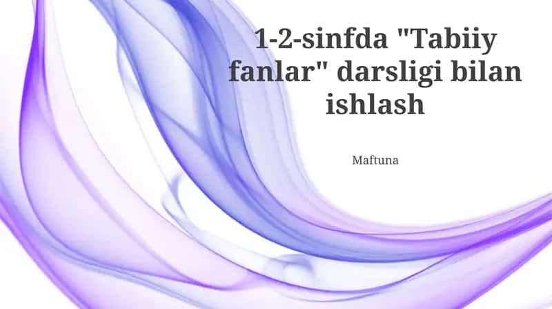 Tabiiy fanlar darsligi