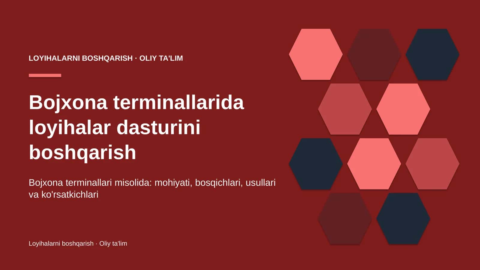 bojxona terminallarida loyihalar dasturini boshqarish 6589