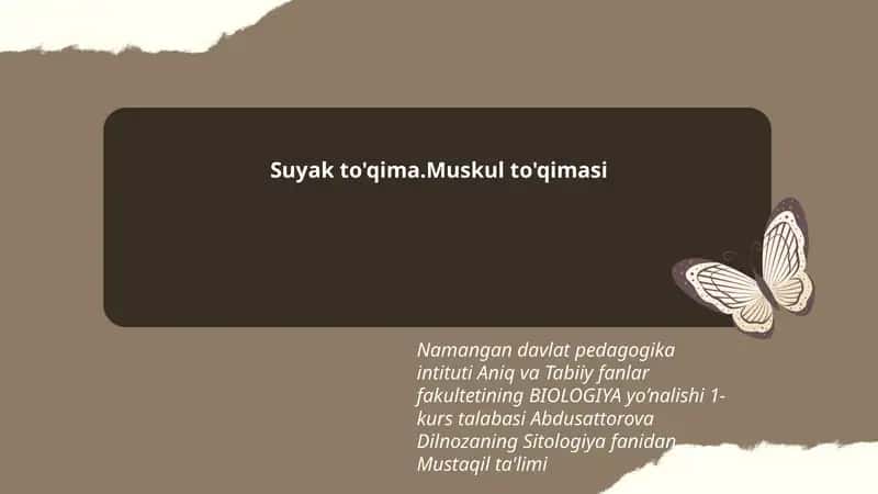 Sitologiya fanidan Mustaqil ta'lim