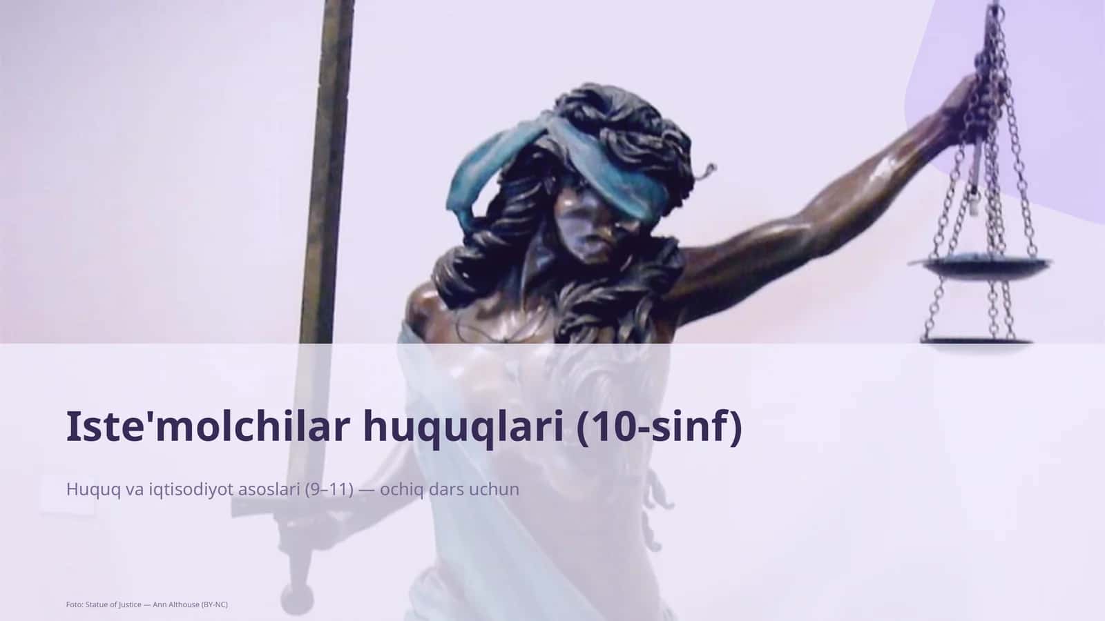 Iste'molchilar huquqlari (10-sinf)