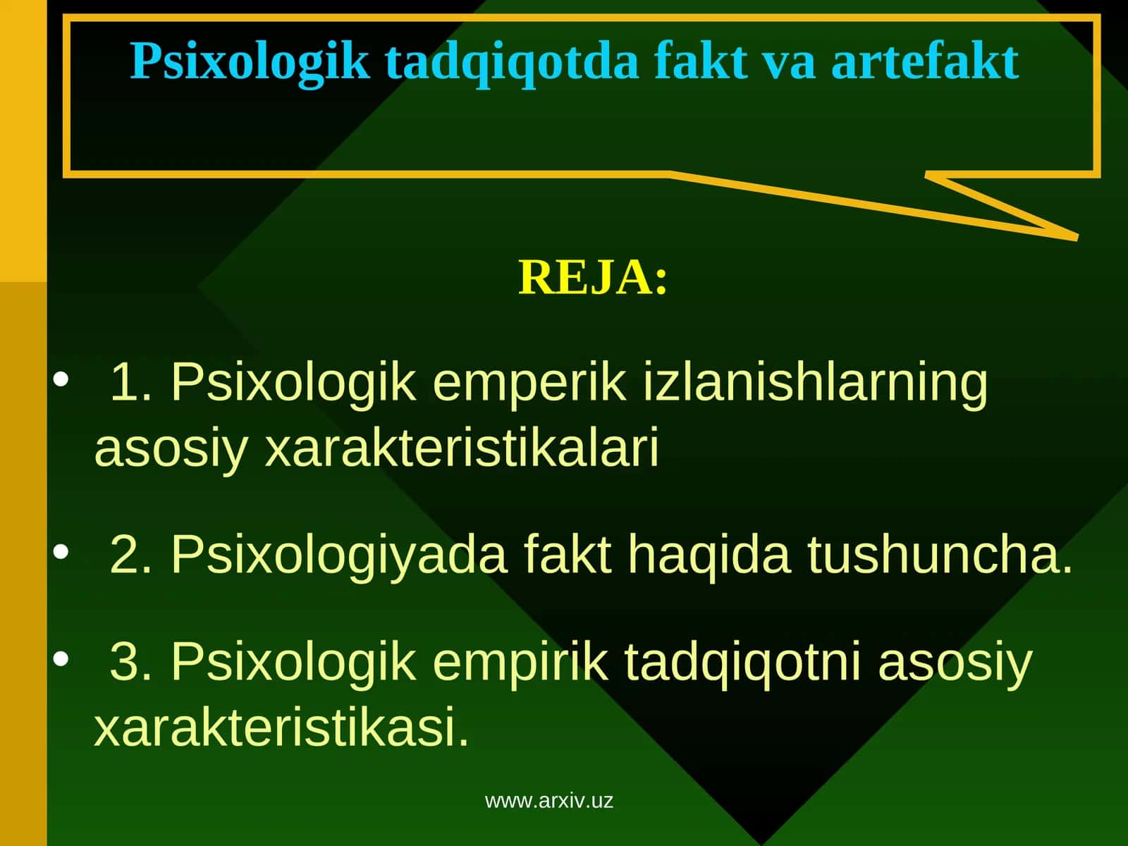 Psixоlоgik emperik izlanishlar