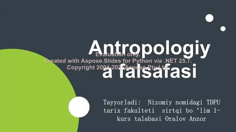 Antropologiya falsafasi