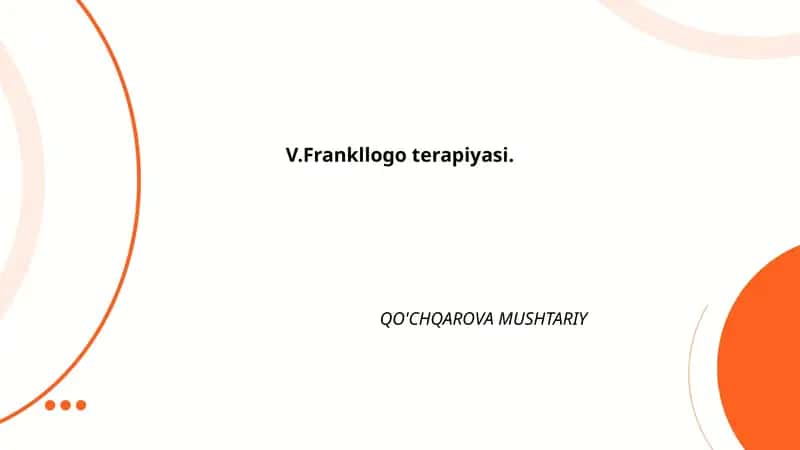 V.Frankllogo terapiyasi