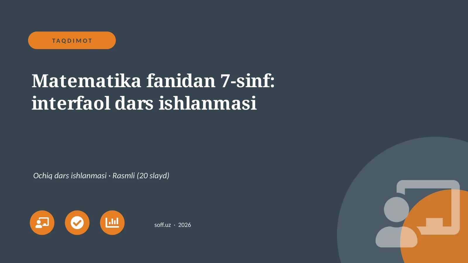 Matematika fanidan 7-sinf: interfaol dars ishlanmasi