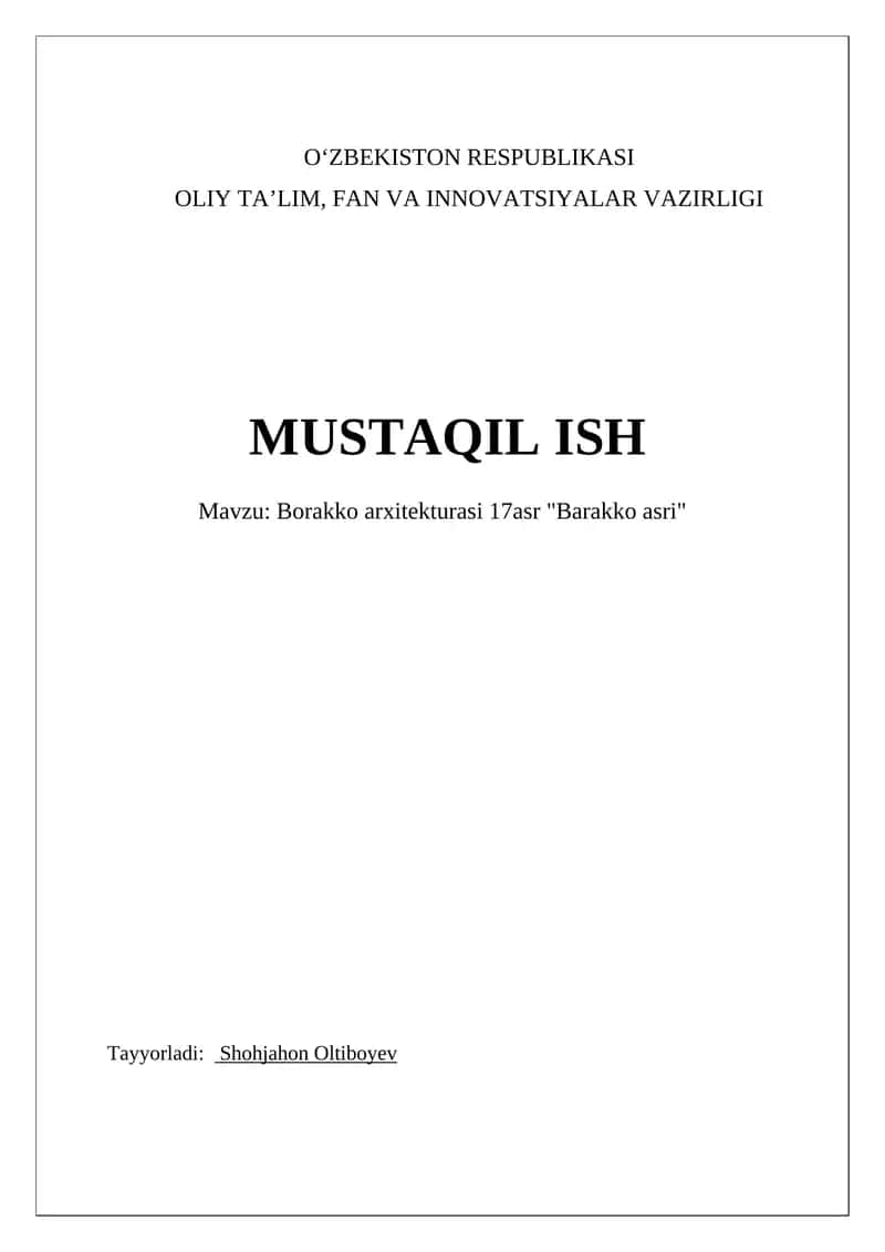 Barokko arxitekturasi 17asr "Barakko asri"