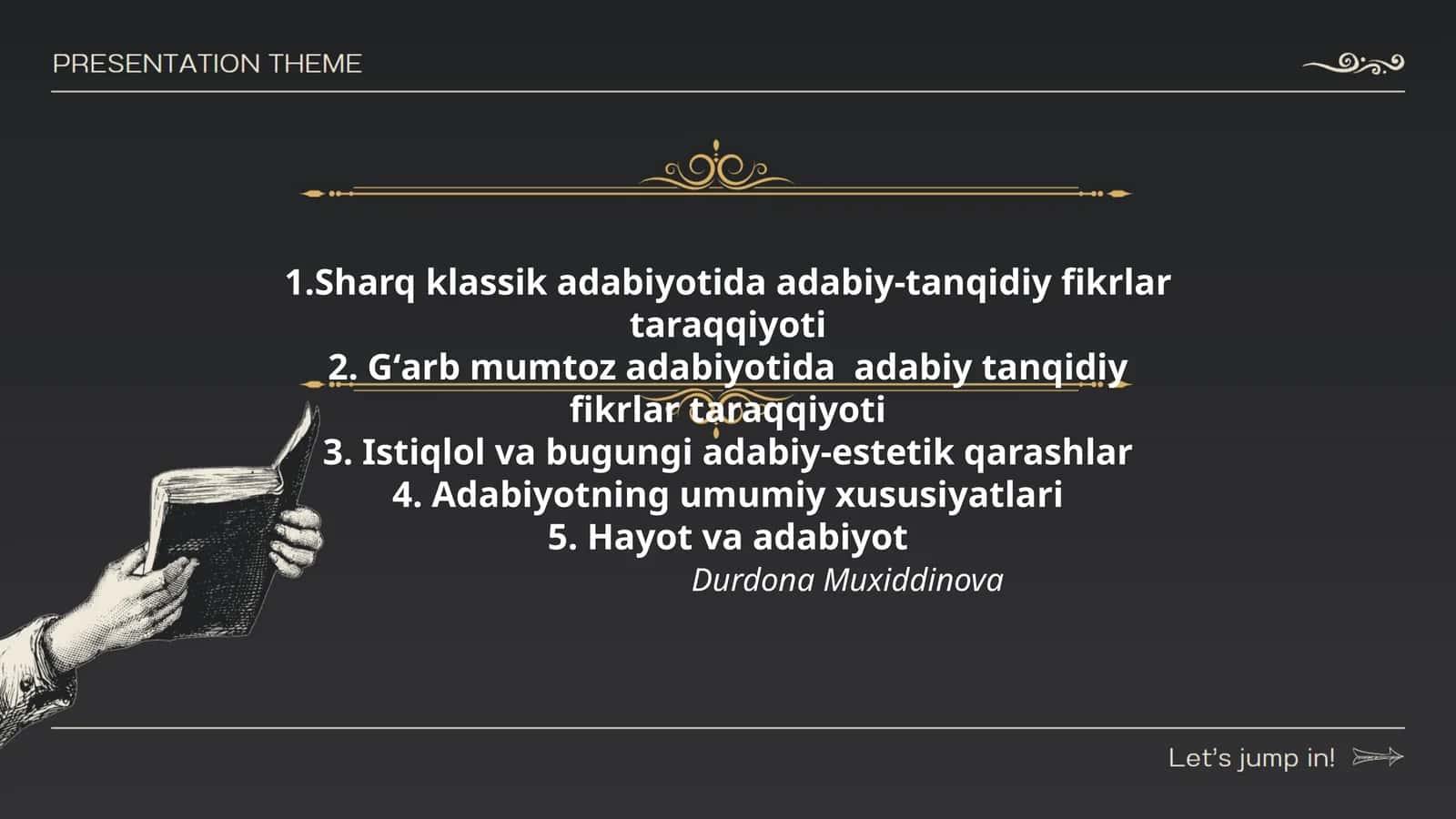 Sharq klassik adabiyotida adabiy-tanqidiy fikrlar taraqqiyoti