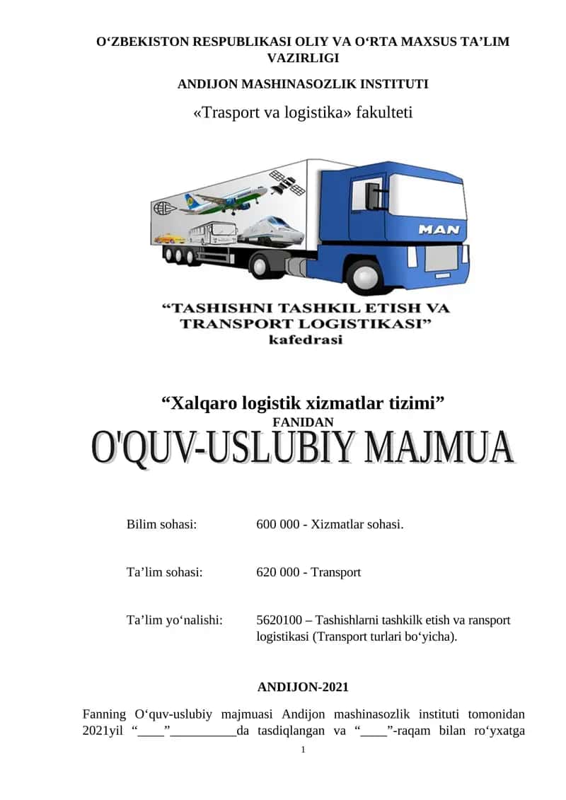 Qalqaro logistic xizmatlar tizimi