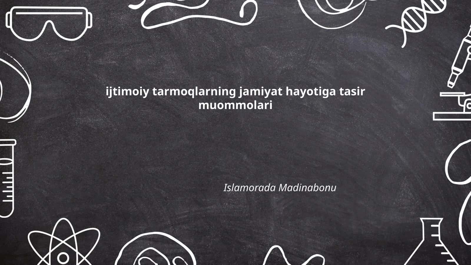 ijtimoiy tarmoqlarning jamiyat hayotiga tasir muommolari