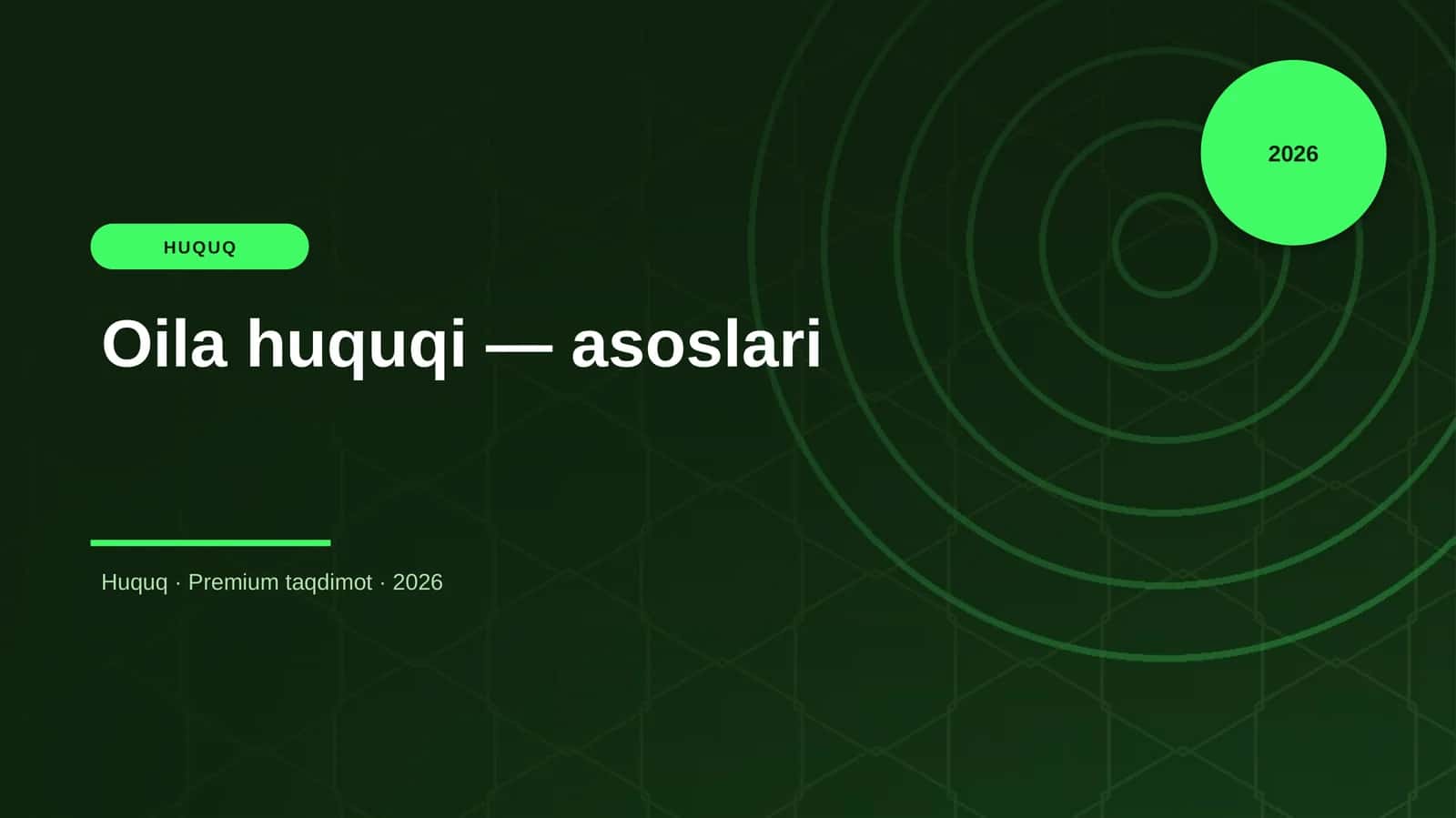 Oila huquqi — asoslari
