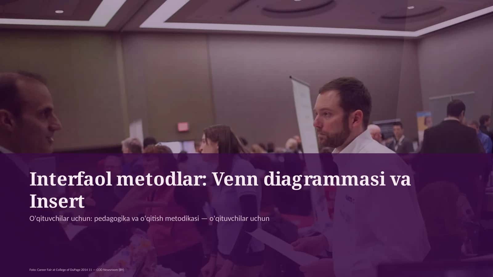 Interfaol metodlar: Venn diagrammasi va Insert