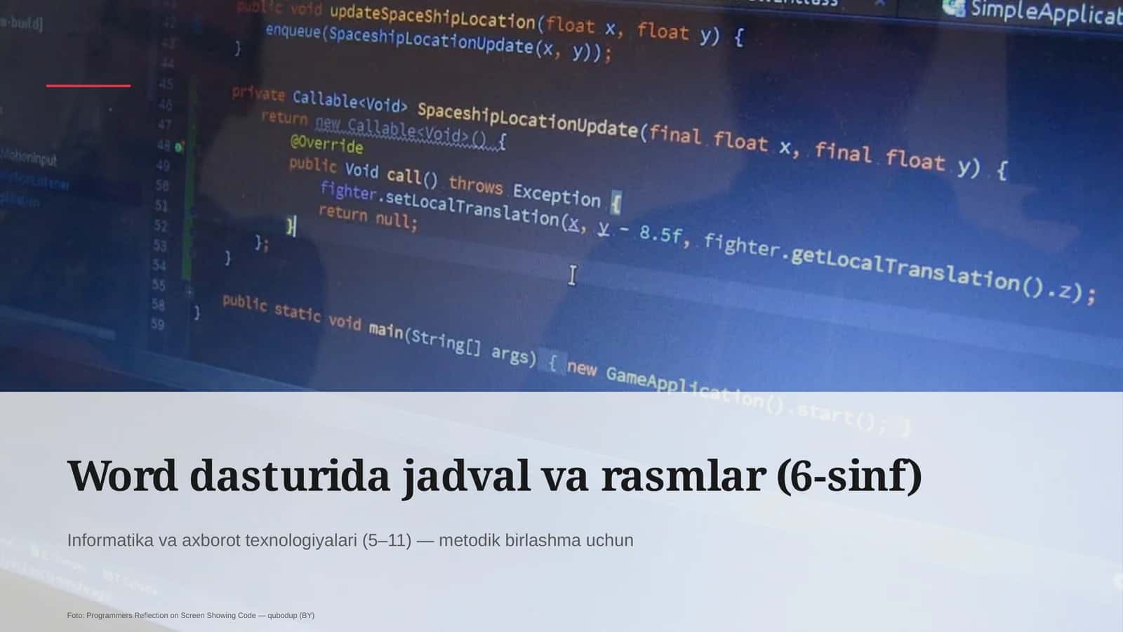 Informatika va axborot texnologiyalari (5–11) — metodik birlashma uchun