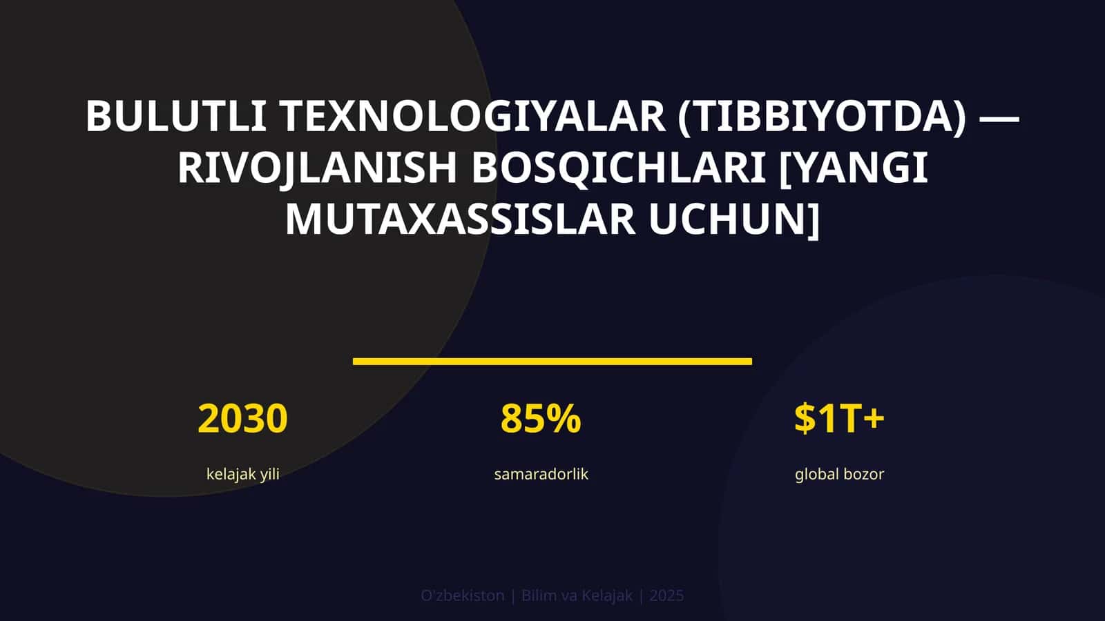 Bulutli texnologiyalar (tibbiyotda) — rivojlanish bosqichlari [yangi mutaxassislar uchun]