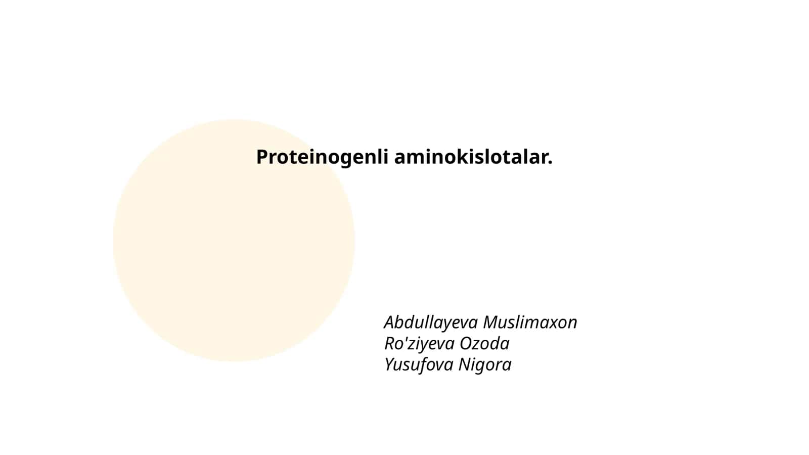 Proteinogenli aminokislotalar
