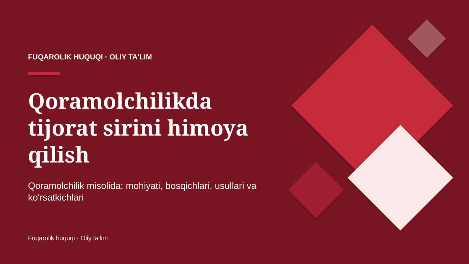 qoramolchilikda tijorat sirini himoya qilish 3921