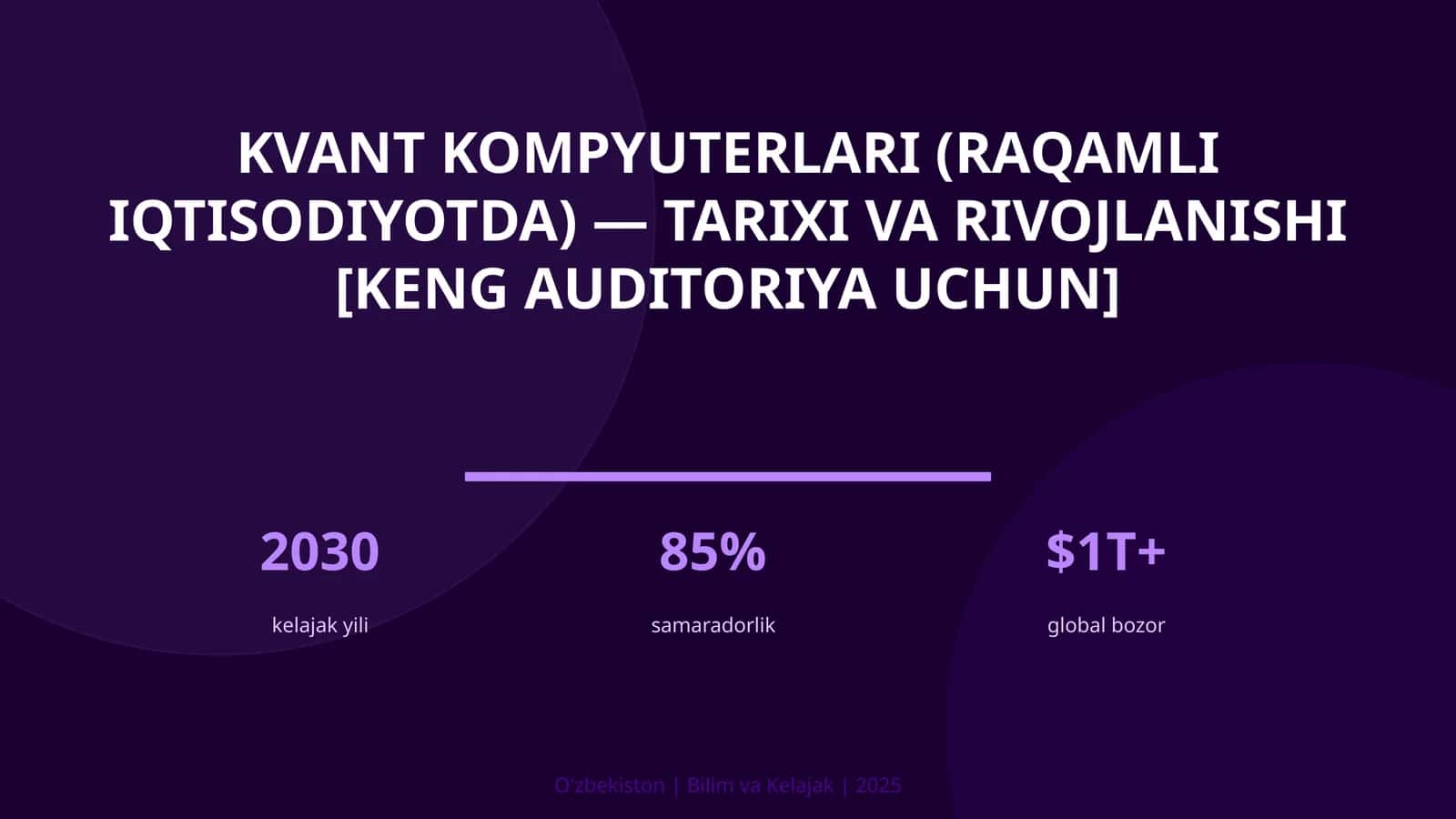 Kvant kompyuterlari (raqamli iqtisodiyotda) — tarixi va rivojlanishi [keng auditoriya uchun]