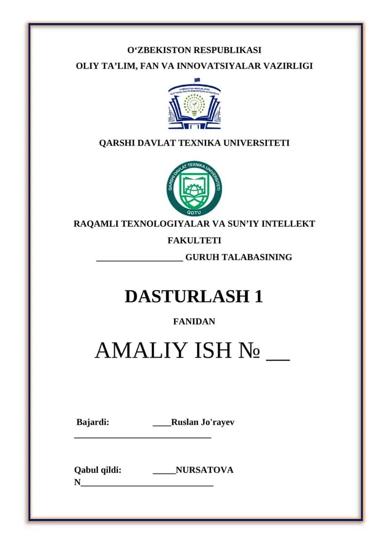 Massiv tushunchasi