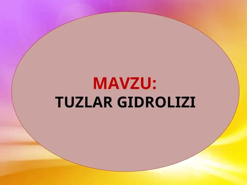 TUZLAR GIDROLIZI