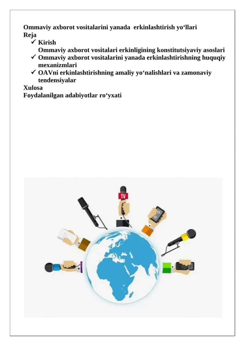 Ommaviy axborot vositalari erkinligi