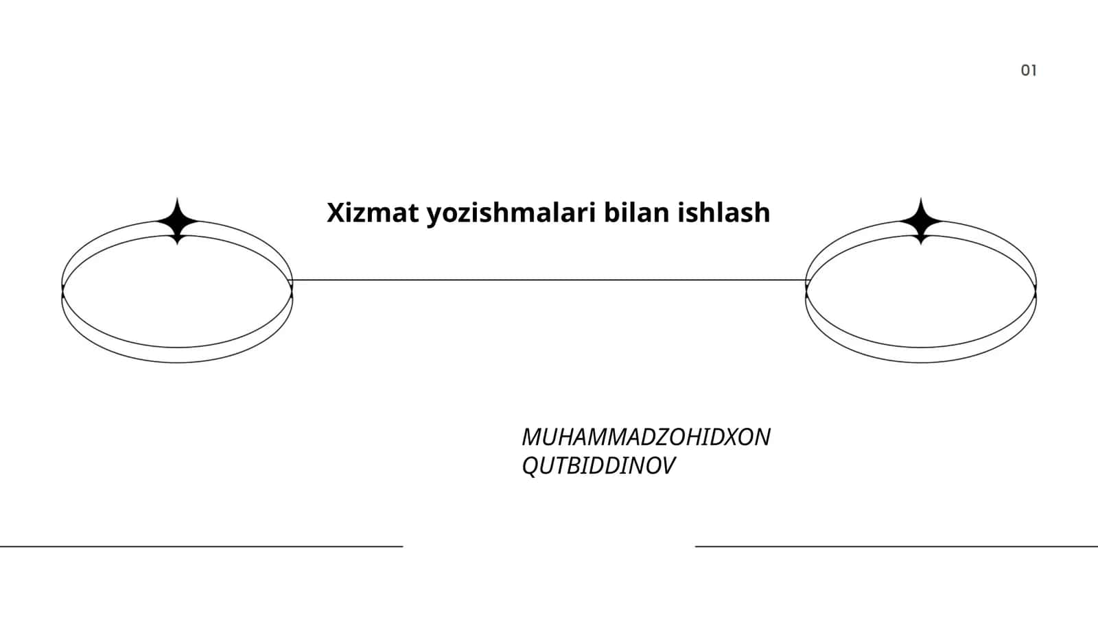Xizmat yozishmalari bilan ishlash