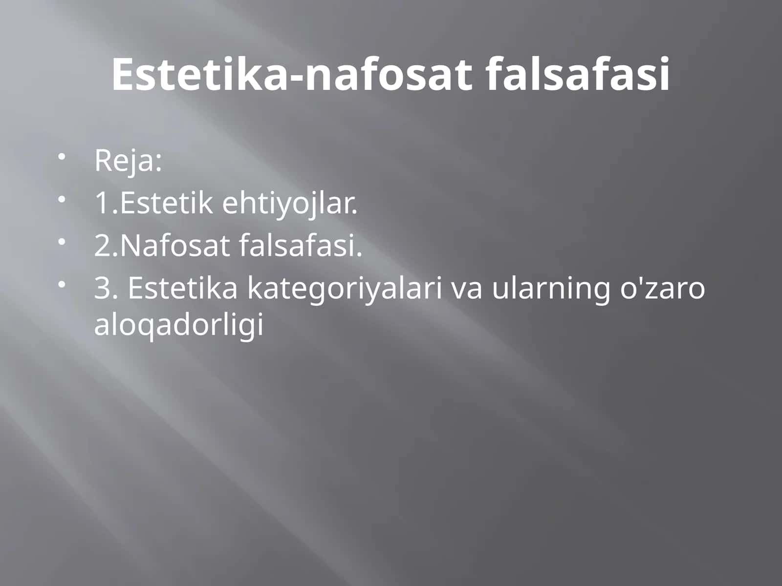 Estetika-nafosat falsafasi
