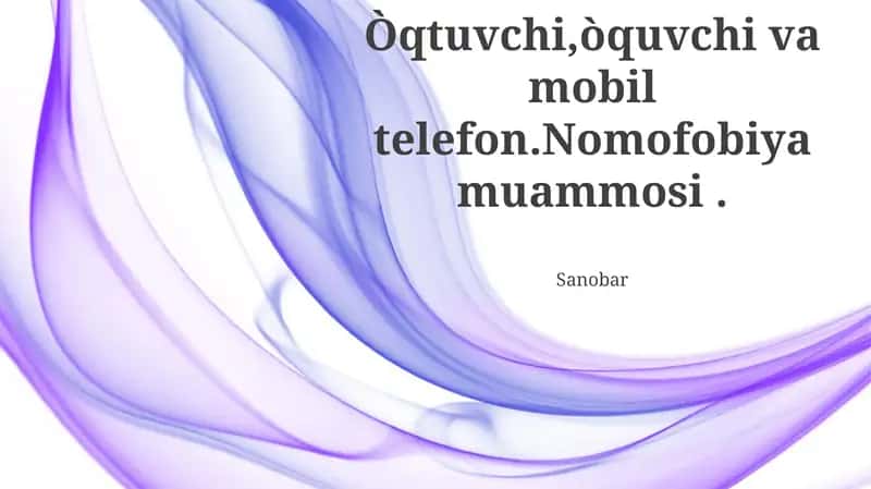 Nomofobiya muammosi ta'limga tahdid keltiradi va talabalarning o'qish natijalarini pasayishi mumkin 1