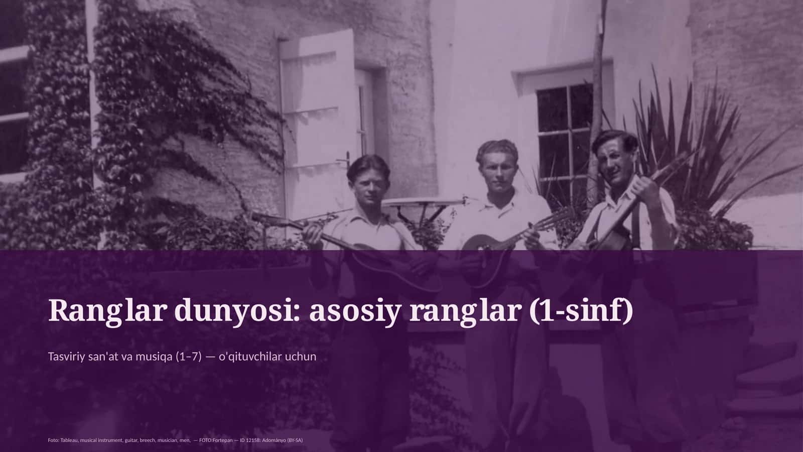 Ranglar dunyosi: asosiy ranglar (1-sinf)