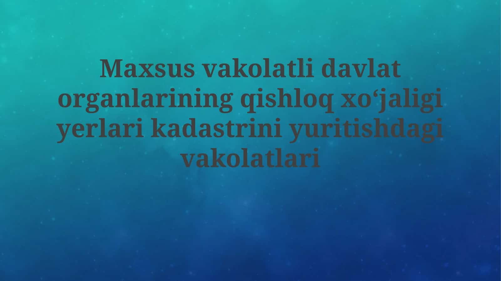 Maxsus vakolatli davlat organlarining vakolatlari