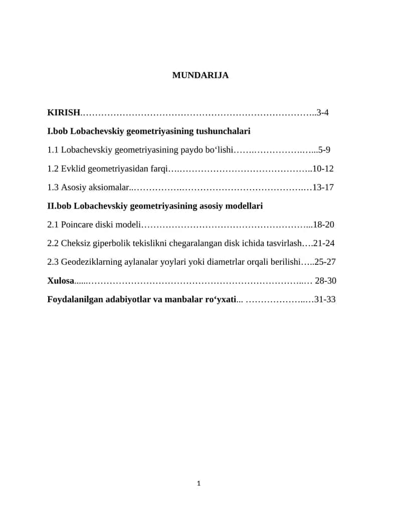 lobochevskiy geometriyasi