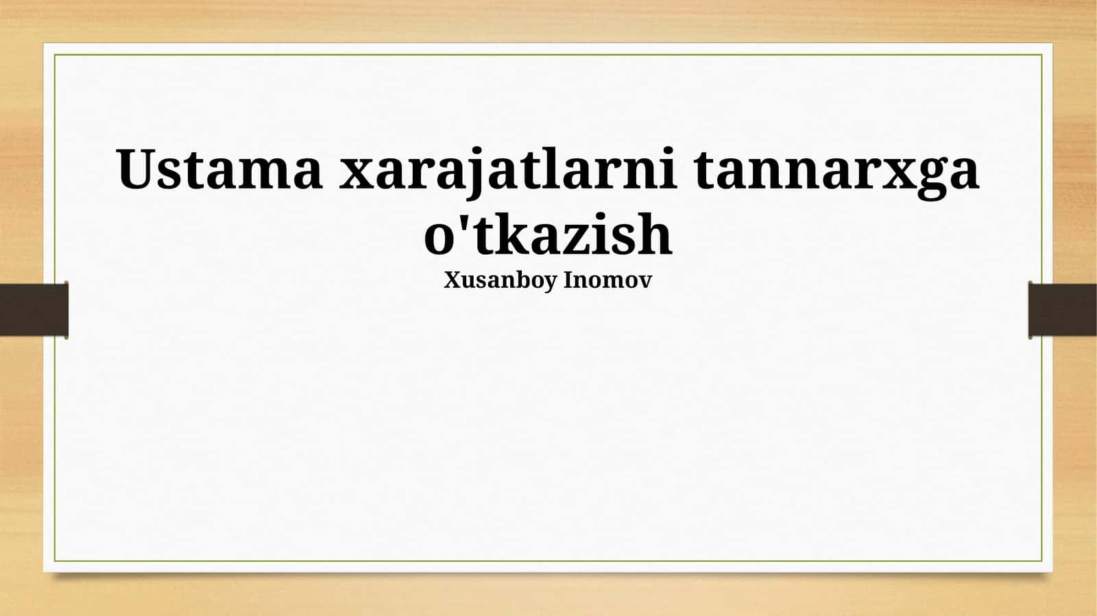 Avtomatlashtirish va dasturiy ta'minot