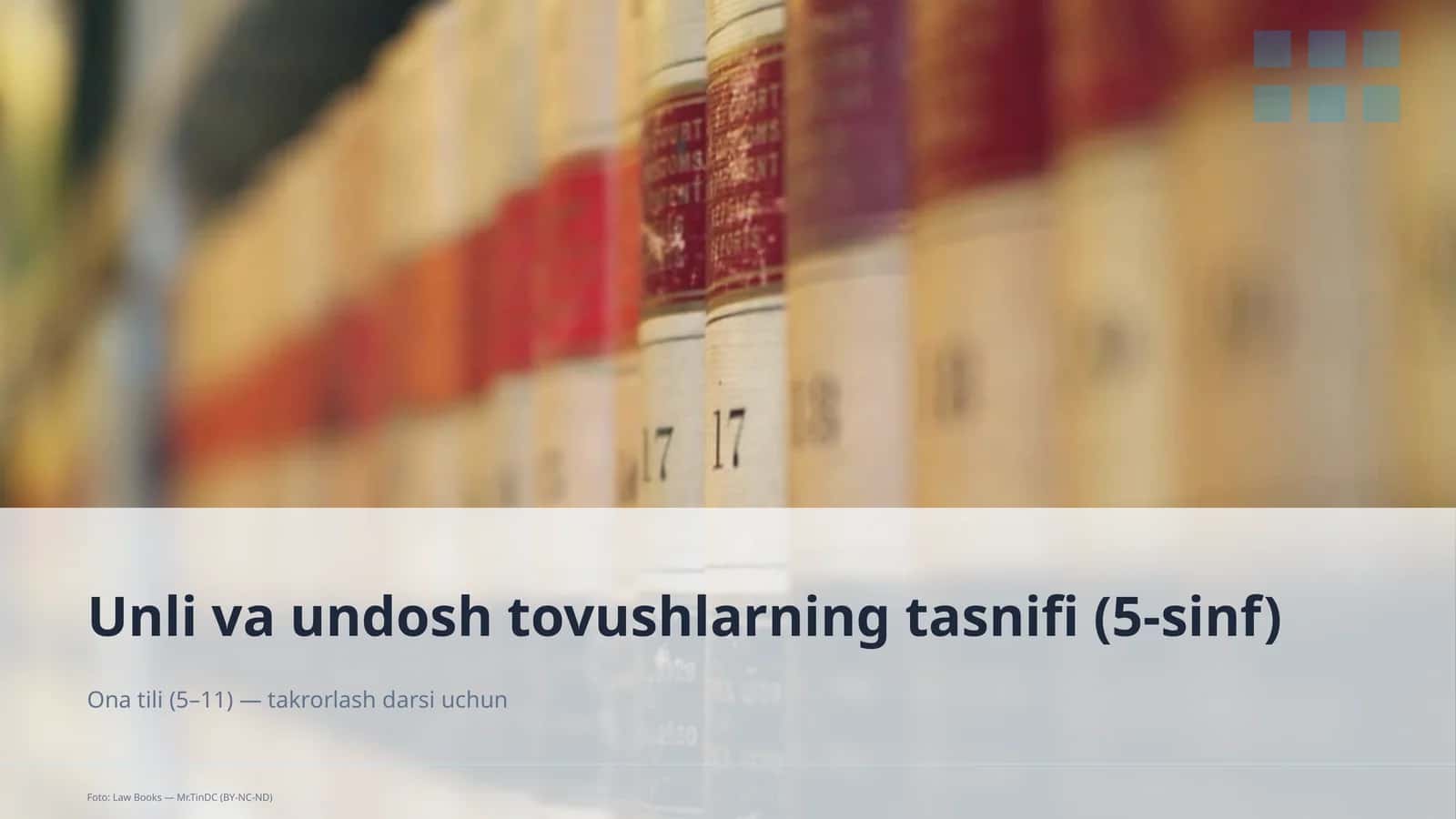 Unli va undosh tovushlarning tasnifi (5-sinf)