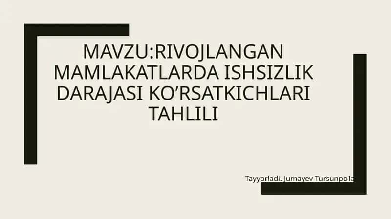 O‘zbekiston Respublikasining 2021-2030 yillarda aholibandligi gako‘maklashish strategiyasi