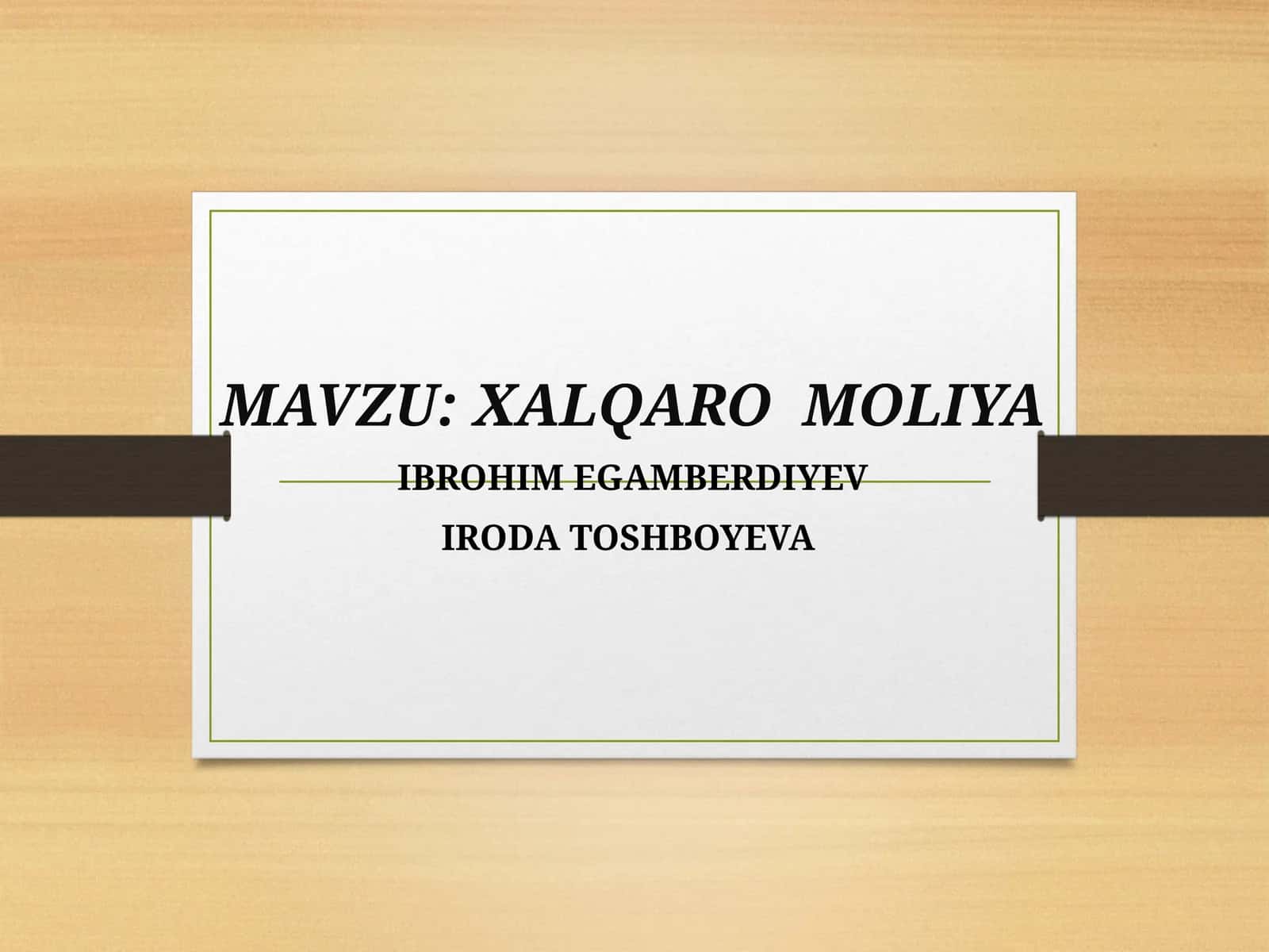 Xalqaro Valyuta Tizimi