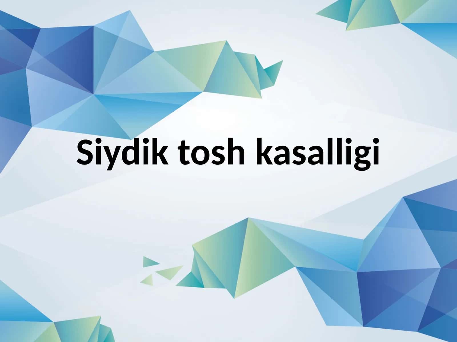 SIYDIK TOSH KASALLIGI
