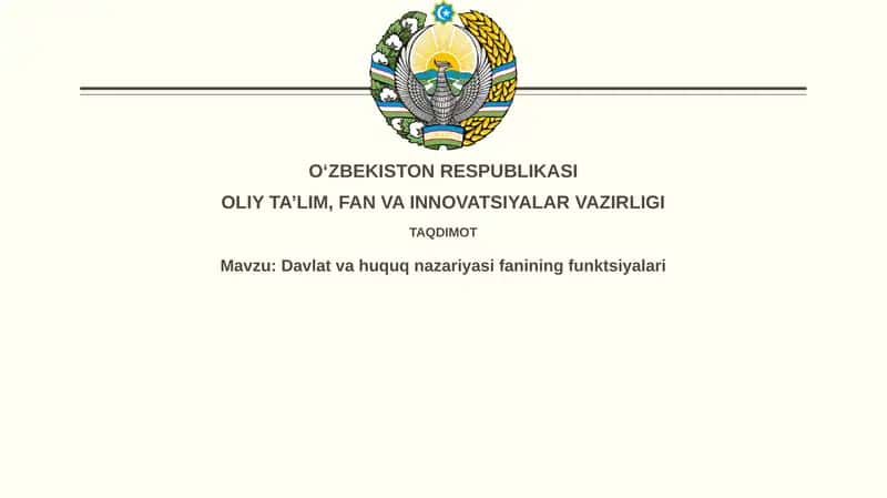 Davlat va huquq nazariyasining mohiyati