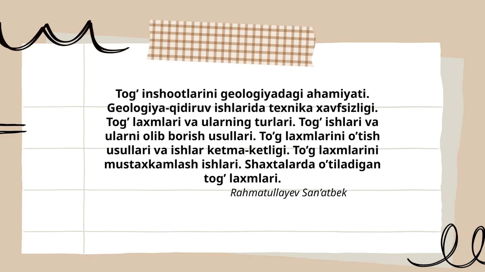 Tog’ inshootlarini geologiyadagi ahamiyati