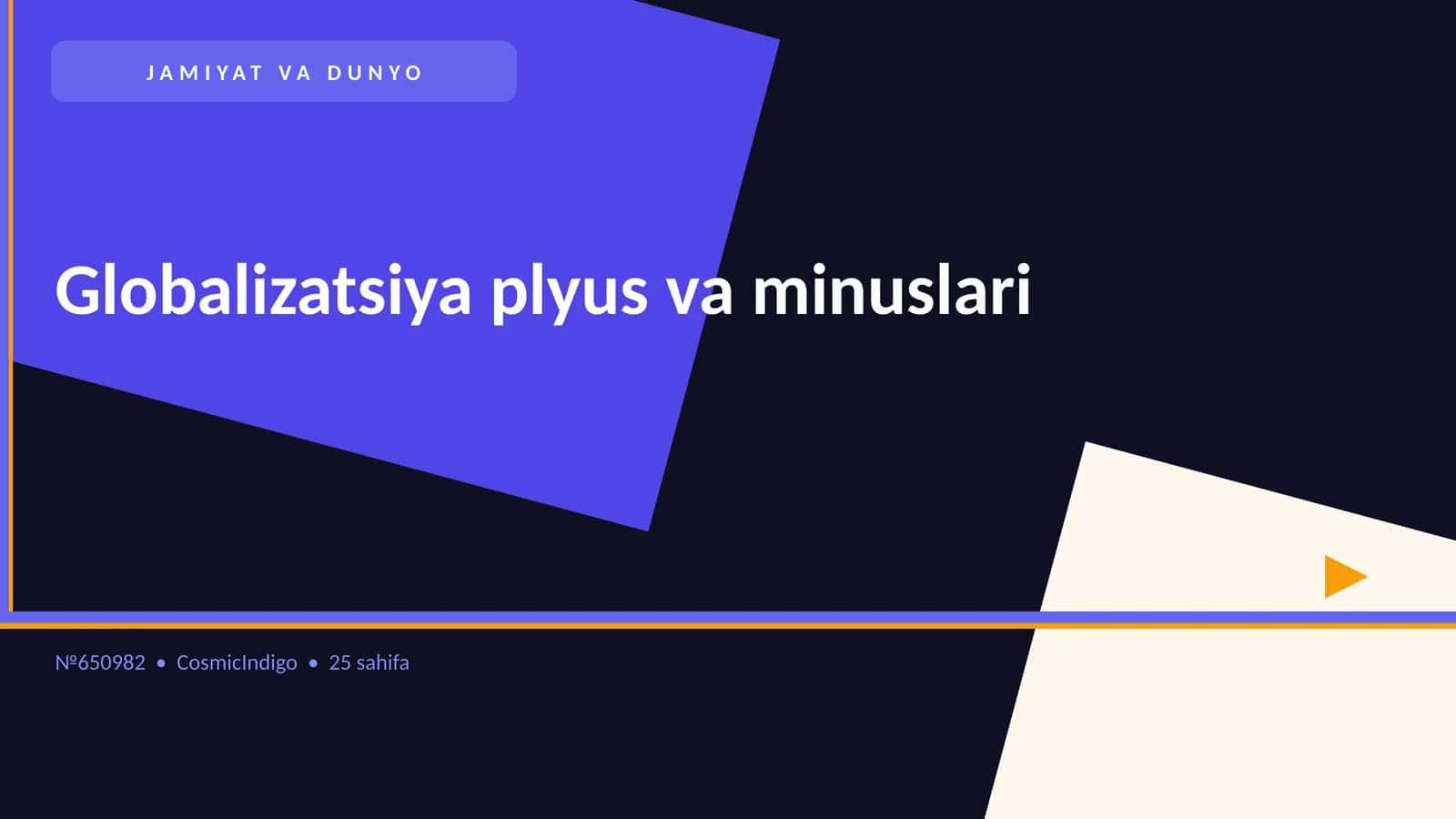 Globalizatsiya plyus va minuslari