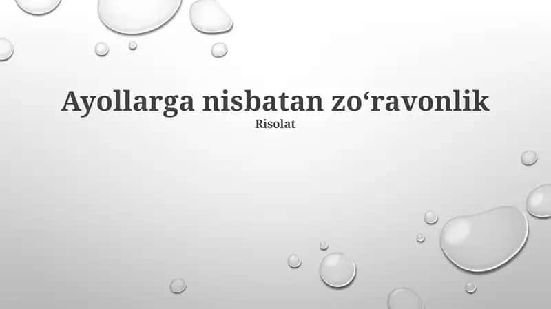 Ayollarga nisbatan zoʻravonlik