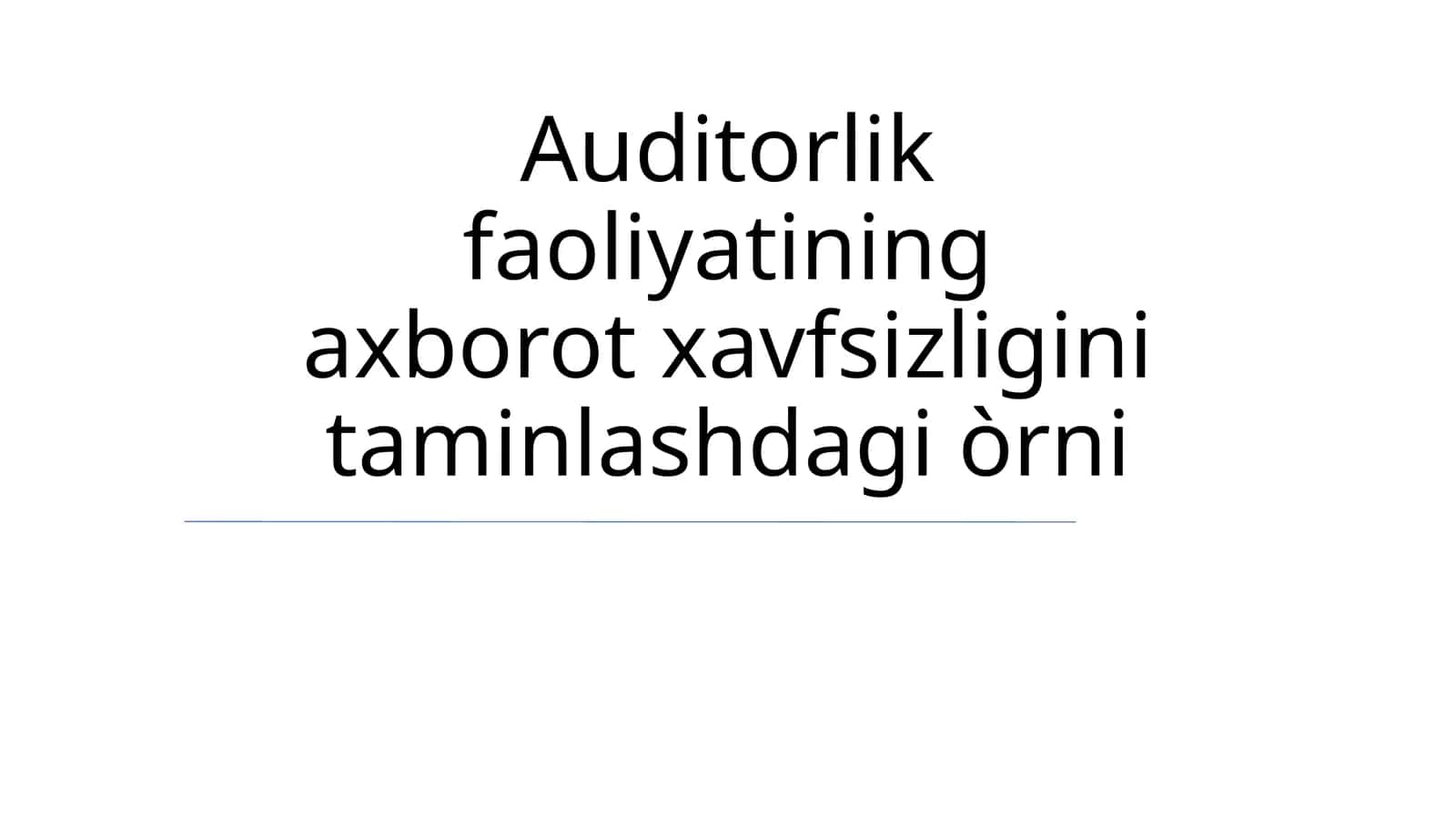 Ilovaning xavfsizlik auditi