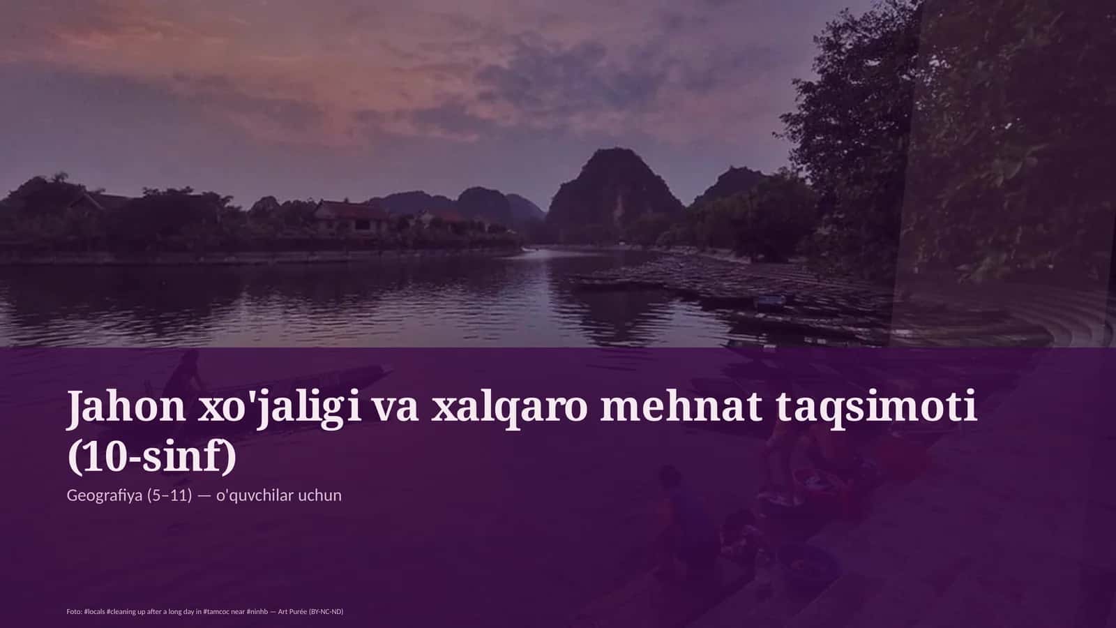 Jahon xo'jaligi va xalqaro mehnat taqsimoti (10-sinf)
