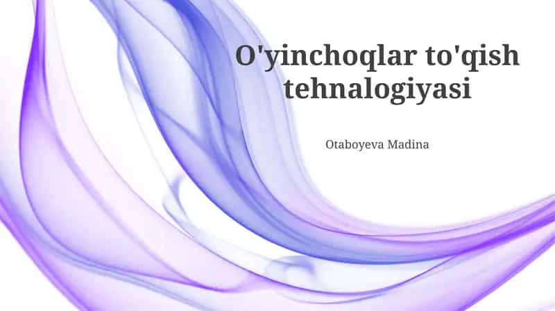 O'yinchoq Trikotaj Texnologiyalari