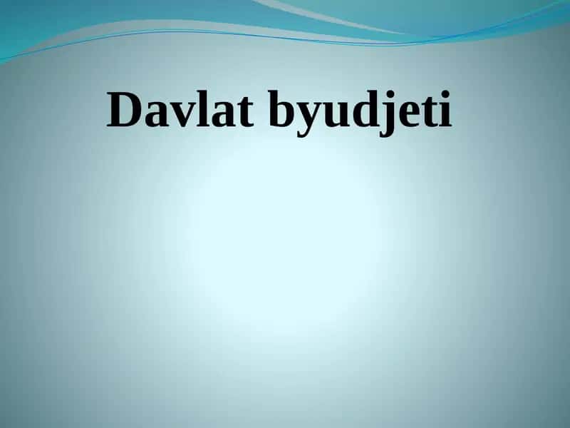 Davlat byudjeti