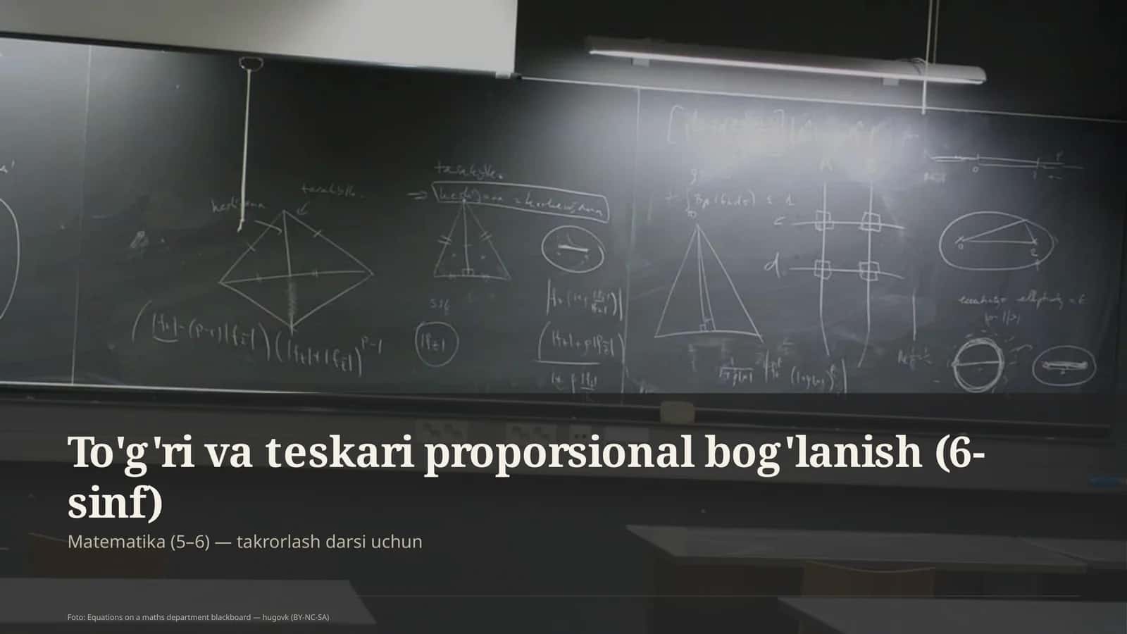 To'g'ri va teskari proporsional bog'lanish (6-sinf)