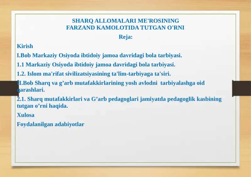Markaziy Osiyoda Ibtidoiy Jamoa Davridagi Bola Tarbiyasi
