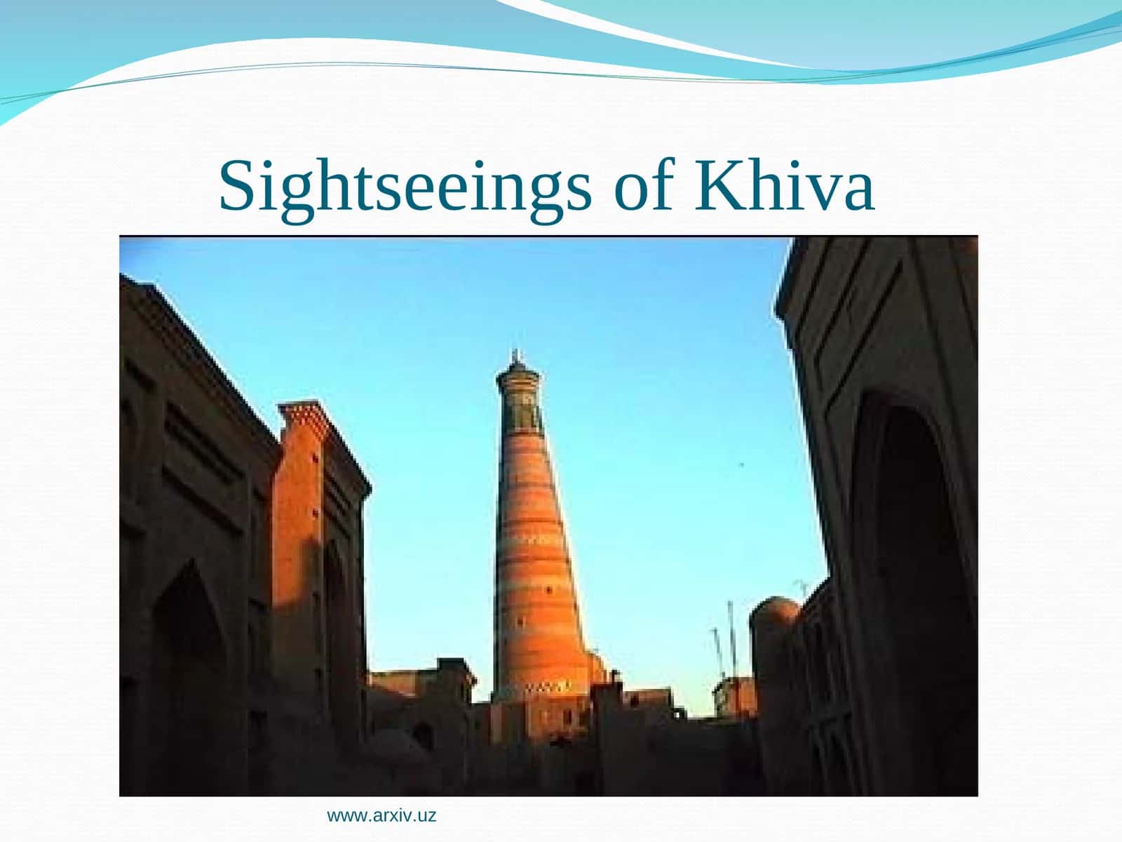 Sightseeings of Khiva