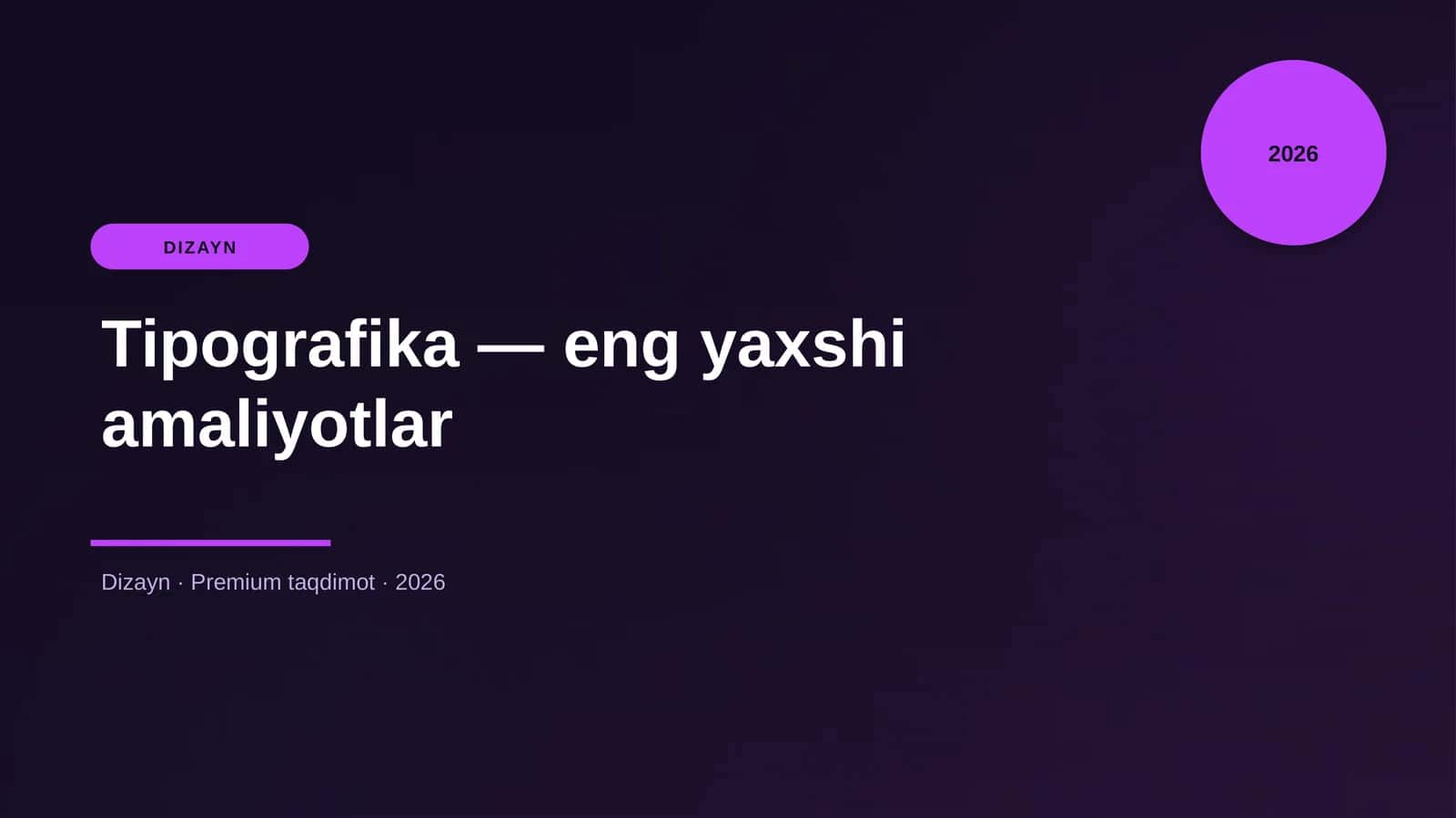 Tipografika — eng yaxshi amaliyotlar
