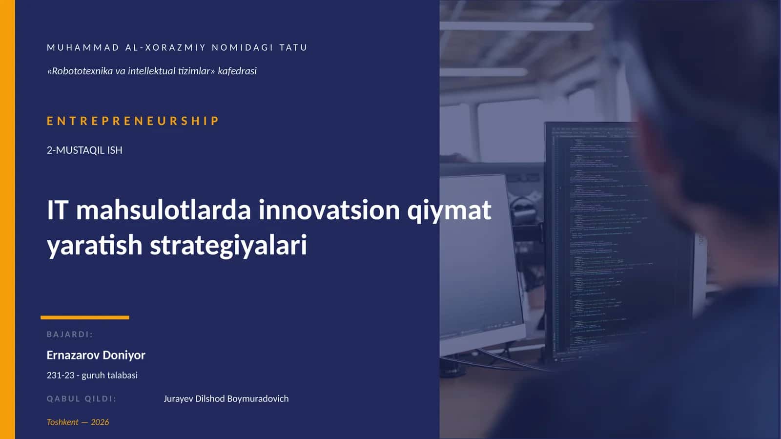 IT mahsulotlarda innovatsion qiymat yaratish strategiyalari