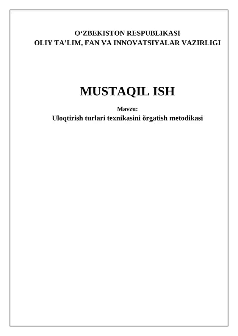 Tashlash texnikalari