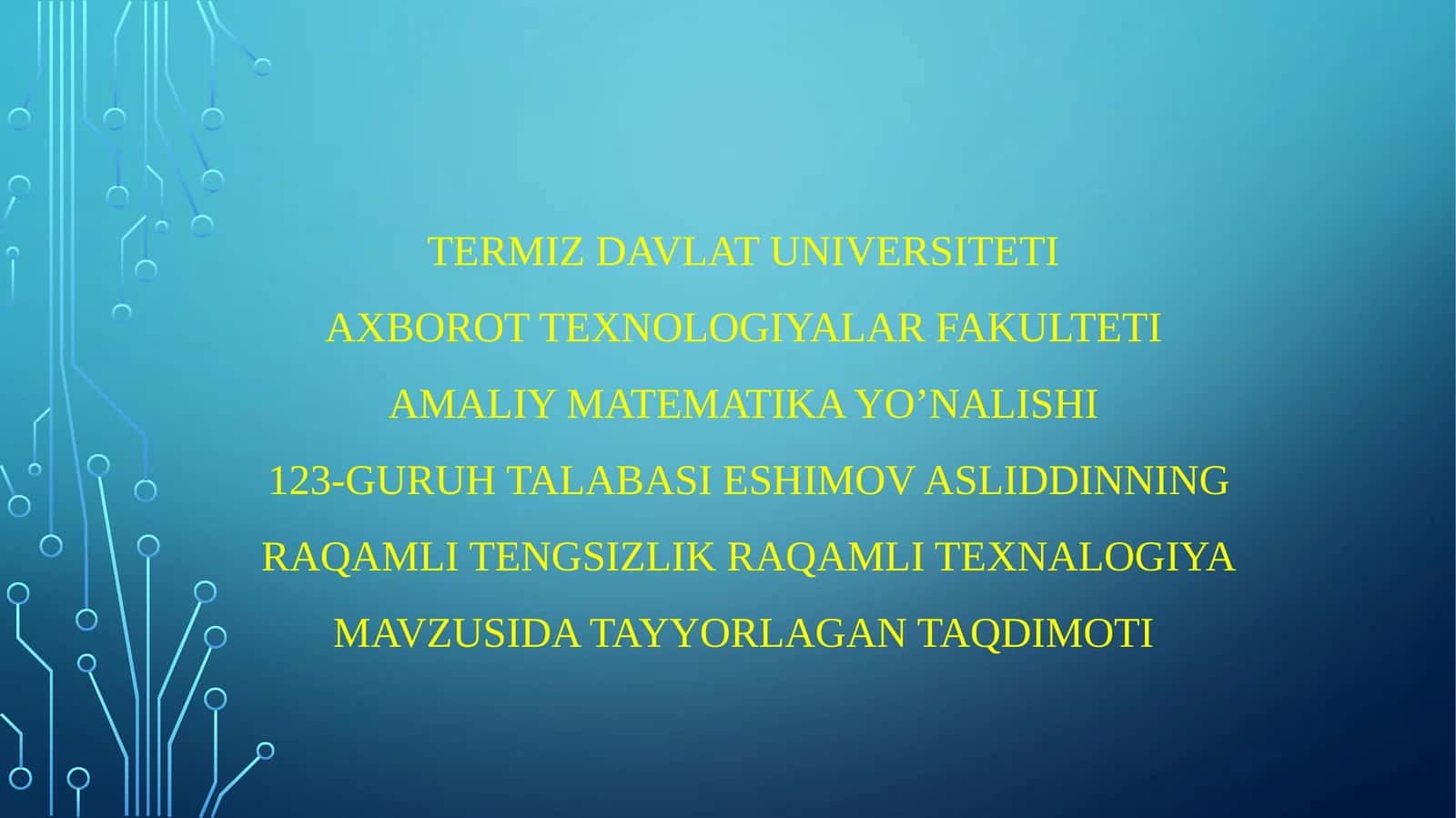 Raqamli tengsizlik va raqamli texnologiyalar