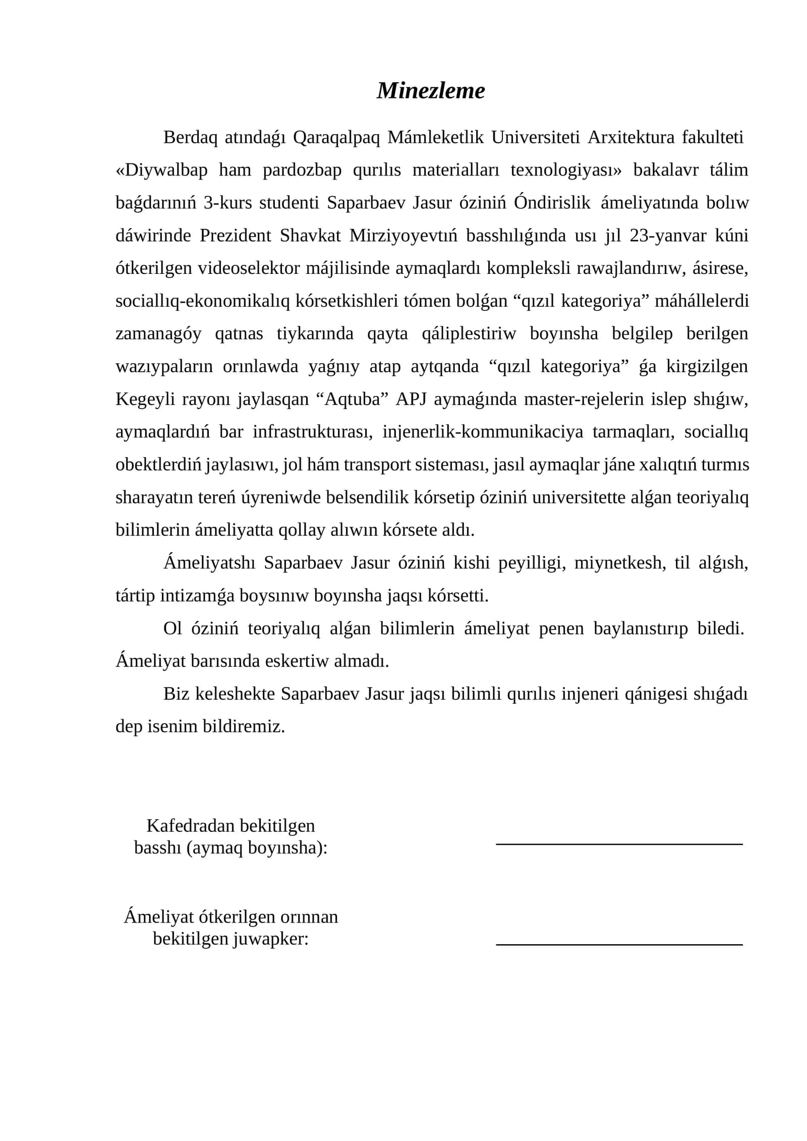 Minezleme